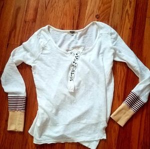 Henley with detailed studded buttons